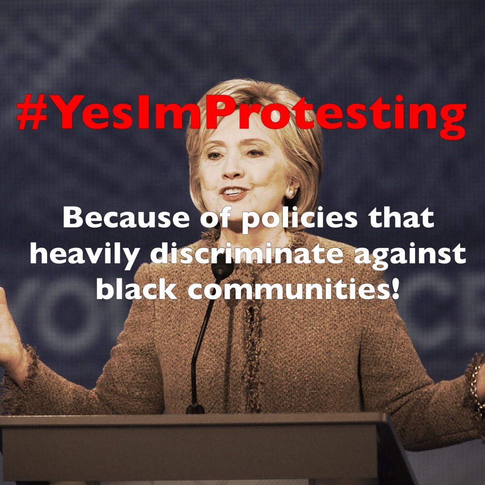 people4bern's tweet image. .@BernieSanders #YesImProtesting against Hillary/Bills treatment of African American communities. #HillaryResearch