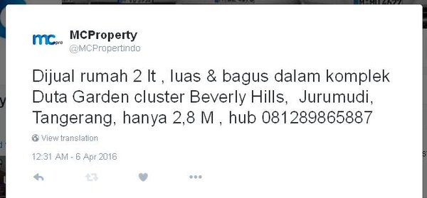 MCLestari's tweet photo. Dijual rumah 2 lt , 5 menit ke bandara soetta, https://t.co/TE2cripqHV