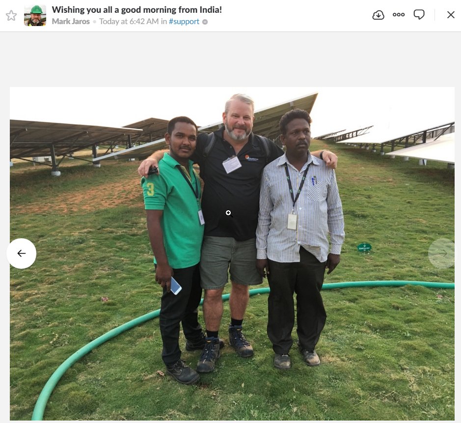 candynick's tweet image. @AlsoEnergy Field Engineer MARK says GOOD MORNING from India. #SolarLife #AroundTheWorld #DaftLiving