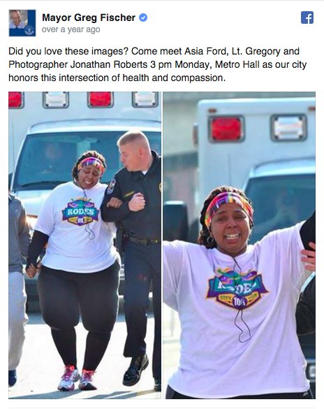 HumanDotBeing's tweet photo. Officer assists woman at 10K end, goes viral #BlackGirlsRock #WednesdayWisdom #BridgeTheGap https://t.co/32QqzIxZZg https://t.co/88sXdc6g89