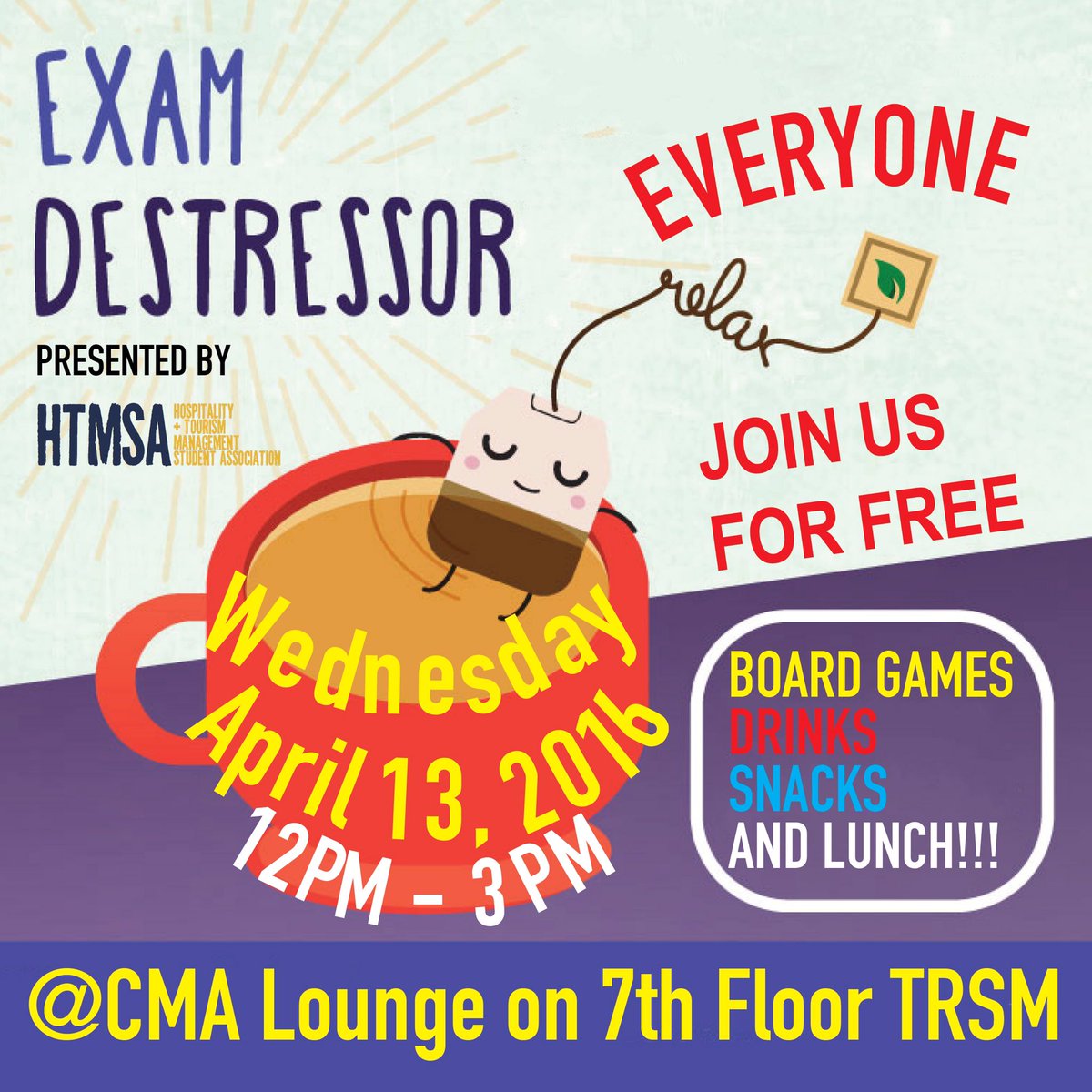 htssociety's tweet photo. Exams are stressful so why not destress with board games and food? Our last event for the school year! #htmsa https://t.co/9nMTEPbxeU