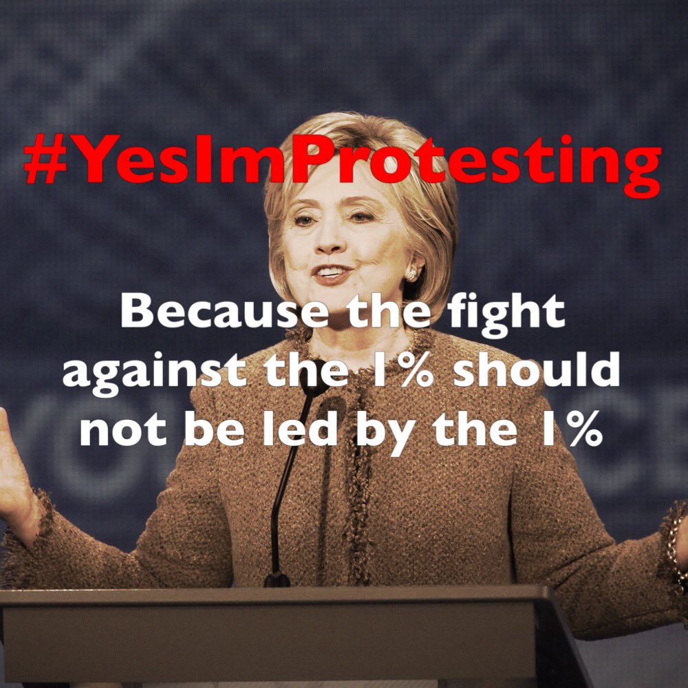 people4bern's tweet image. .@BernieSanders #YesImProtesting Income inequality/stagnation will not be changed by someone who benefits from it.