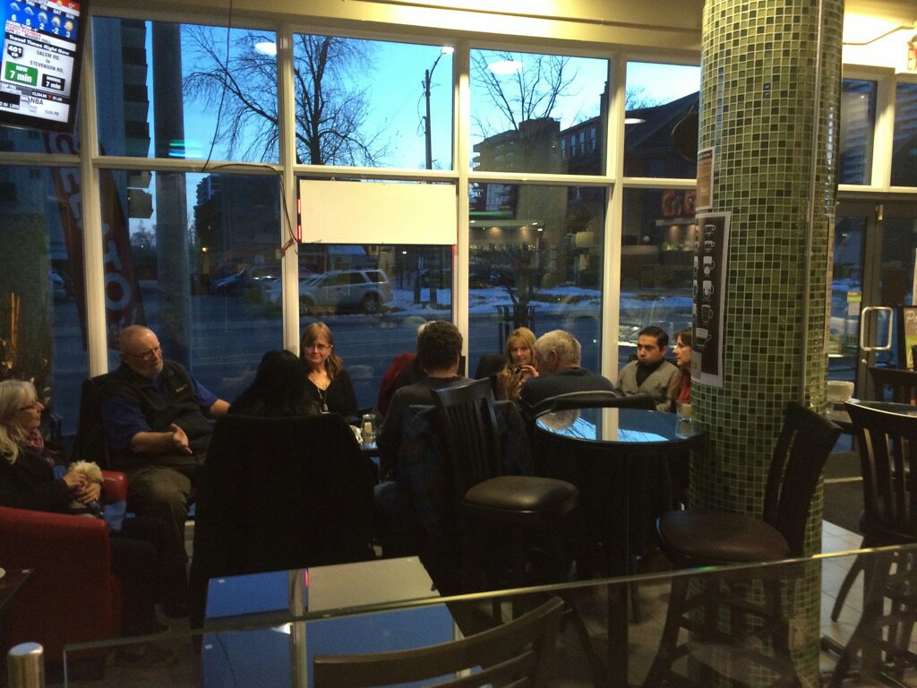 Another great Guilty Artists Group last night! <a href="/portcreditbia/">Port Credit BIA</a> #portcredit #port1cafe