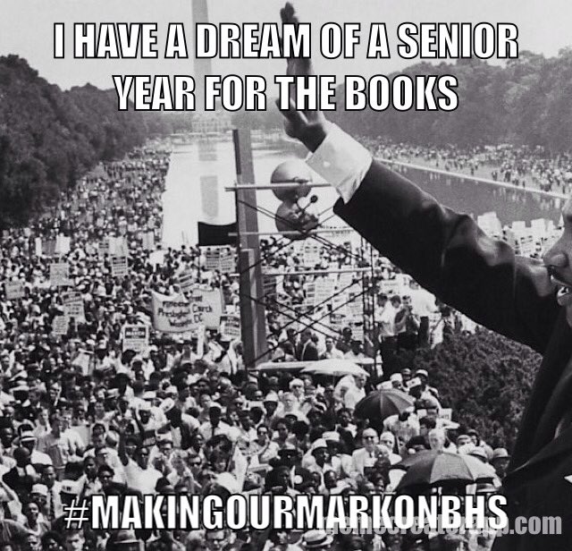 makeurMARKatBHS's tweet photo. Let's make our senior year the best one ever! John Mark for reporter/historian! #MakingourMARKatBHS #BHSClassof2017 https://t.co/6vQSTggdIY