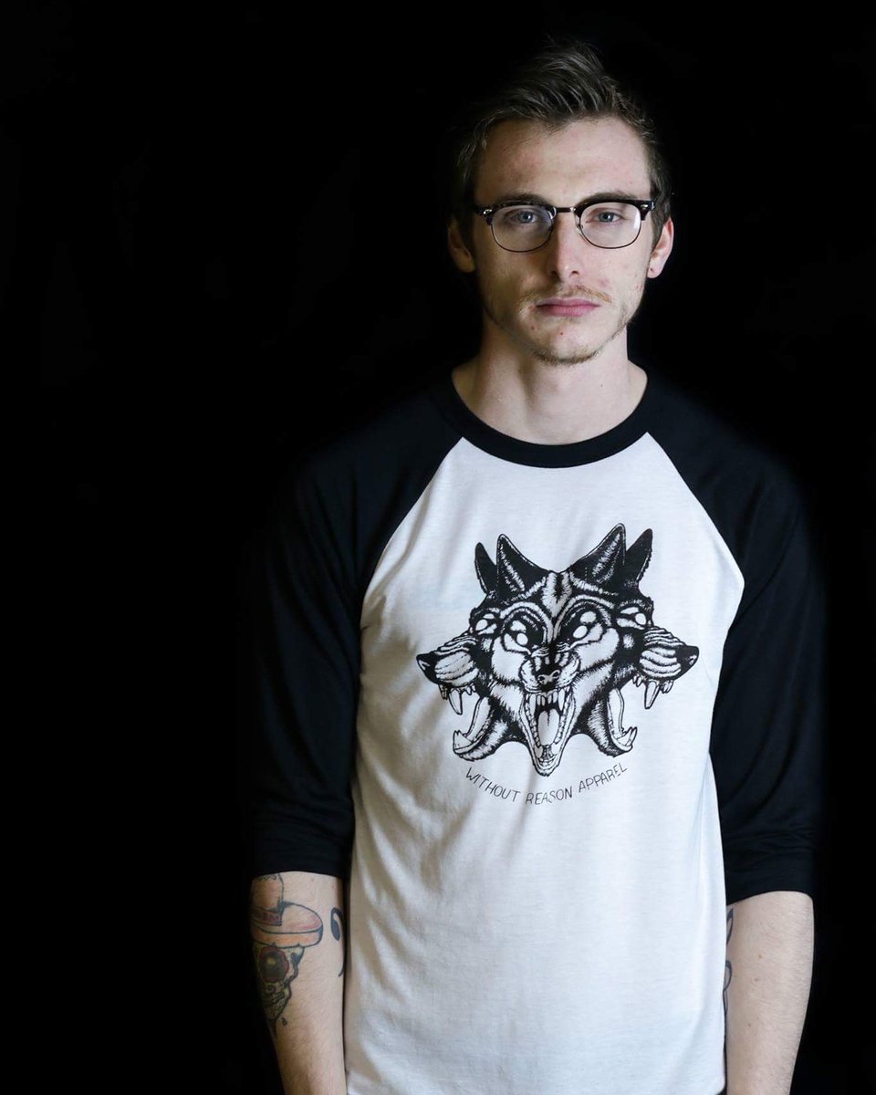 WithoutReasonUK's tweet image. Our three headed wolf baseball tee is back!
