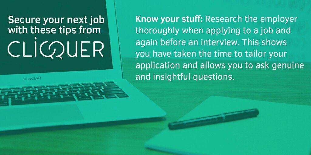 Cliqqit's tweet photo. #WorkWiseWednesday A #Cliqquer #tip to help you #secure the #role you're applying for. #Graduates #Candidates #Jobs https://t.co/gkkIcFOdzz