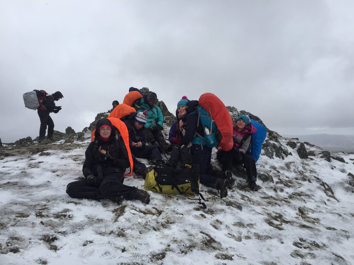 markjhouse's tweet photo. The snowy top of Raise (883m) in the Lake District on the @LboroHighSchool Gold DofE Practice Expedition https://t.co/PJdzN44sxX