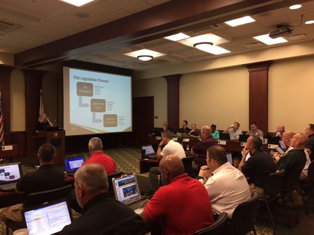 SouthernGroupFL's tweet photo. .@SoStrategyFL shares the legislative process with @FLSheriffs Class 4 of the Commanders Academy. #wegotguns https://t.co/pzJ4pkGUcY