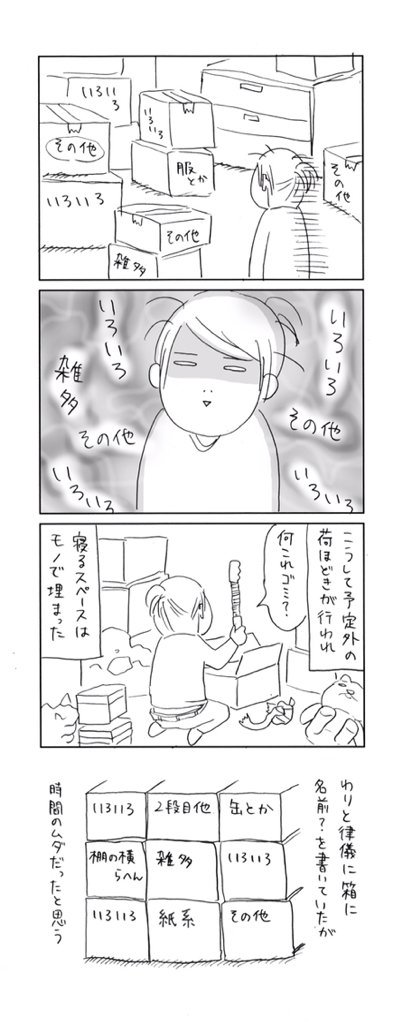 段ボールの注意書きによる捜査かく乱
 #引越しの思い出 