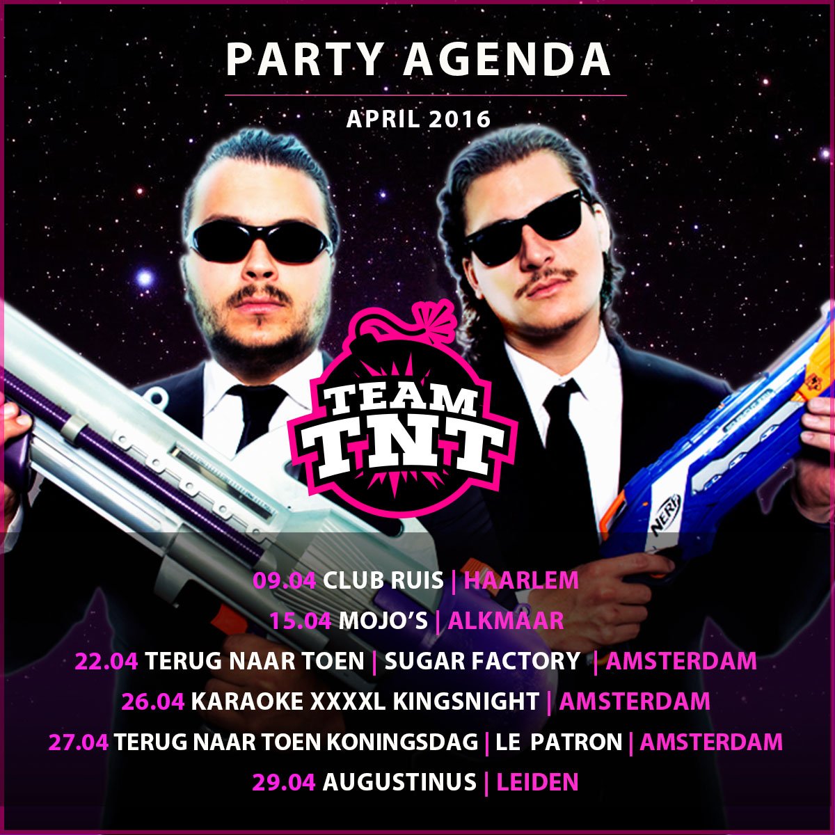 Hoppa! We knallen hem lekker door in april! 🚀 Waar zullen we je tegen komen? 
#TeamTNT