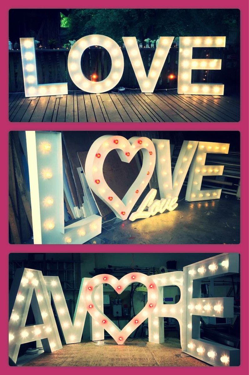 3 variations of the word #LOVE!! ❤️ #weddings #Iightupletters #decor