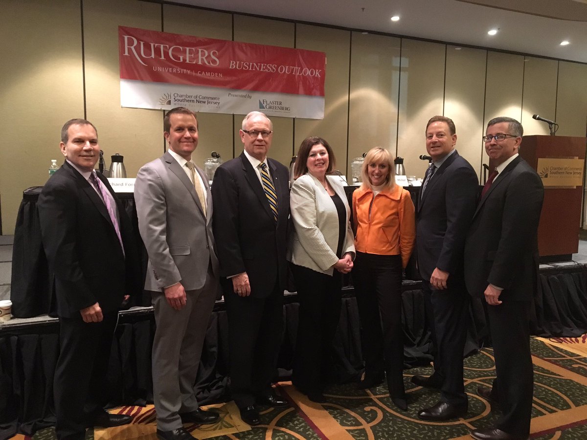 <a href="/Rutgers_Camden/">Rutgers–Camden</a> #Business Outlook w/ <a href="/Flaster/">Flaster Greenberg PC</a> @FultonBankNJ <a href="/NFIindustries/">NFIindustries</a> <a href="/Formanmills1/">Forman Mills</a> &amp; Wilmington Trust