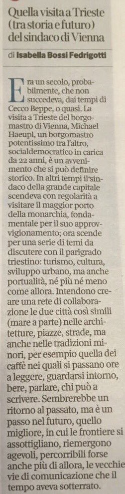 PortodiTrieste's tweet photo. Storico passo nel futuro per la città di #Trieste che torna a dialogare con #Vienna  #smartcities | via @Corriere https://t.co/fZvOGTCXdV