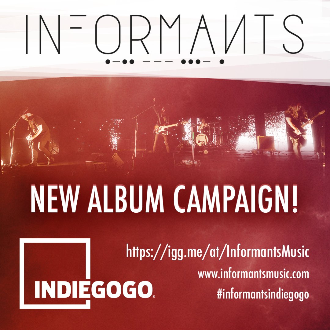 informantsmusic's tweet photo. Here it is friends our NEW ALBUM #InformantsIndieGoGo Go to https://t.co/omH1dc8Go1 and share/support! https://t.co/iZTnHR5DSu