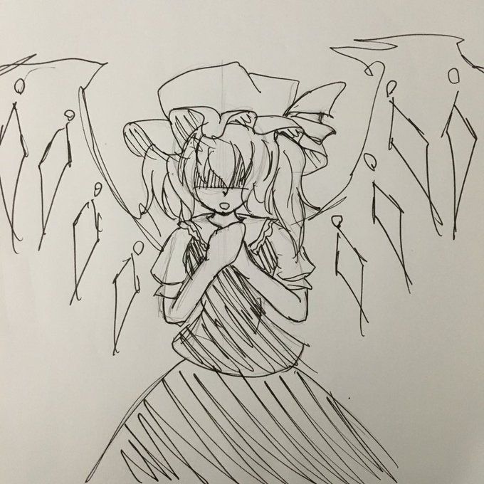 セーフのいうことで…(はねわすれてて数秒…) 
#東方版真剣お絵描き5分一本勝負 