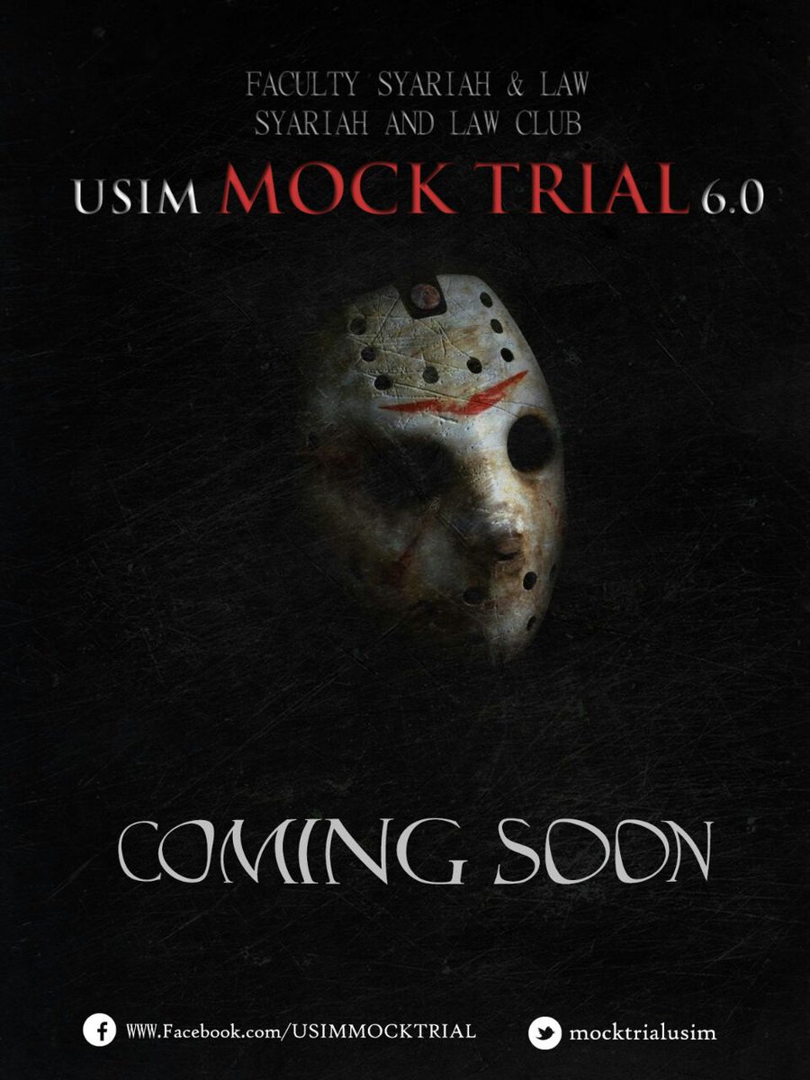 MockTrialUSIM's tweet photo. First impression? ๐ช?
Nantikan poster dari kami yang bakal menyusul tidak lama lagi.
MOCK TRIAL 6.0
COMING SOON https://t.co/cYyBFRpSvc
