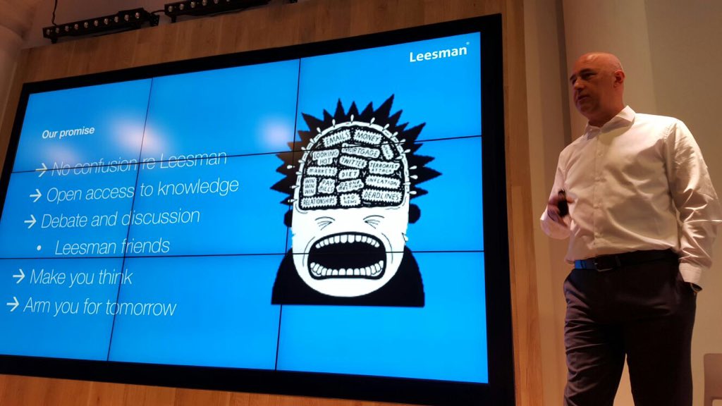 And now <a href="/LeesmanCEO/">Tim Oldman</a> takes to the stage promising open access to our knowledge #workplace