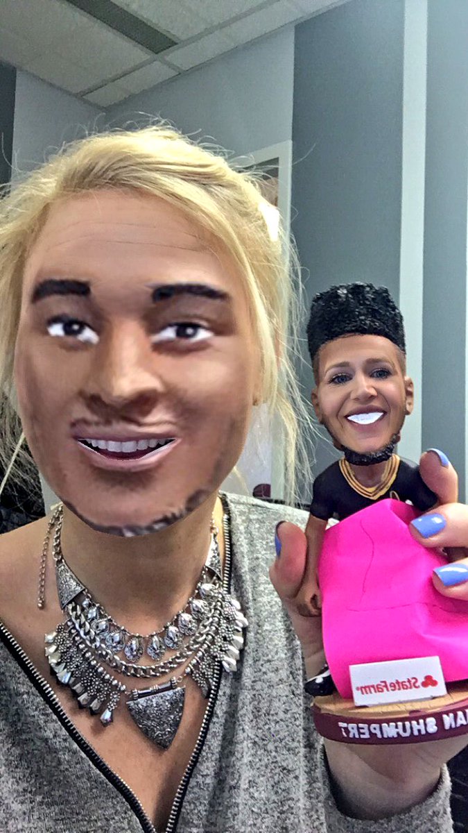 Get_like_Meesh's tweet photo. When your boss gives you a @imanshumpert bobble head, you do terrifying face swaps. https://t.co/dy6VWsTMK2