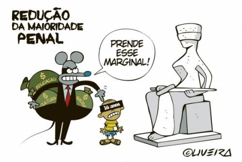 Bom dia para você, cidadão, que diz não à violência, mas "tá tranquilo, tá favorável" à redução da maioridade penal!