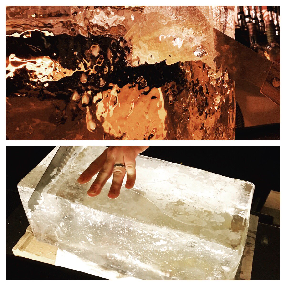We love massive blocks of clear ice!#clearblockice #thesimplethings #happybartenders #cocktails #edinburgh #bestbar
