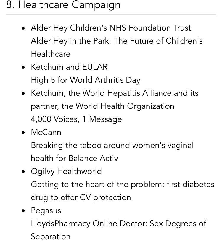 Good luck to all in Healthcare category and all entered into <a href="/CIPR_Awards/">CIPR Awards</a> from health and social care! #CIPREXCEL