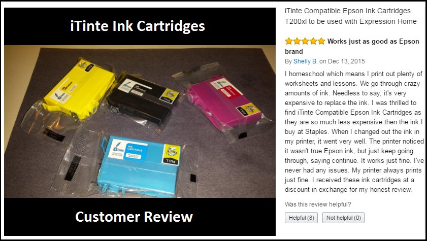 iTinteOfficial's tweet photo. Customer Review for #iTinte Compatible Epson #InkCartridges T200xl t. #HappyCustomers #AmazonReview #PrinterInk #USA https://t.co/VUlEFpg2tZ
