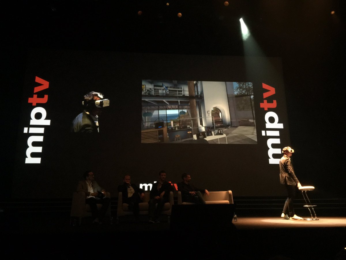 LiquidCinemaVR's tweet photo. @morganbouchet @orange gives sneak preview of #VR theatre experience #OCSVR #PlayStationVR &amp; #GearVR @mip https://t.co/2foyTS3kE3
