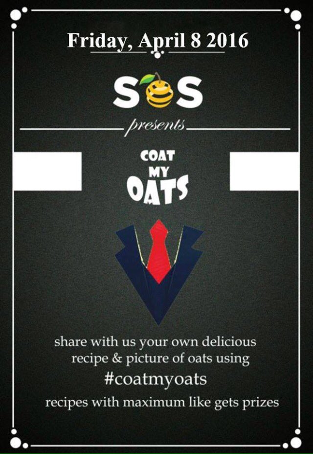 SOS_UML's tweet image. Post your favorite oatmeal recipe & pic using #coatmyoats!! The post with the most likes will win a $50 gift card.