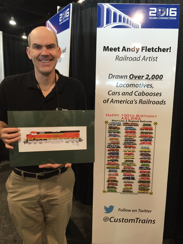 CustomTrains's tweet photo. @BNSFRailway having a great time sharing my artwork at @ASLRRA #ASLRRA2016 #ASLRRAConnections #WashingtonDC https://t.co/phGZlPI6RU