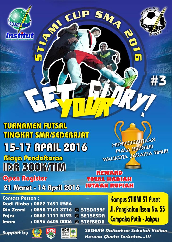 STIAMIFC's tweet photo. @Futsal22jkt tournamen futsal bergengsi se-jabodetabek memperebutkan piala walikota jakarta timur https://t.co/WCWfvAx4HC