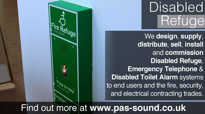 Public_Address's tweet image. We design, supply, distribute, sell, commission and install Disabled Refuge Systems - disabled-refuge.co.uk