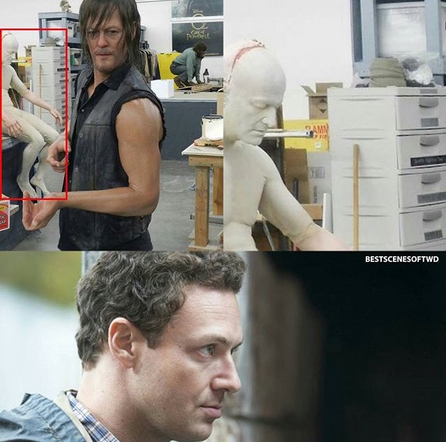 A dummy, probably for filming a scene in TWD. Is it for Aaron? And if so, will it be used for the Lucille scene?
