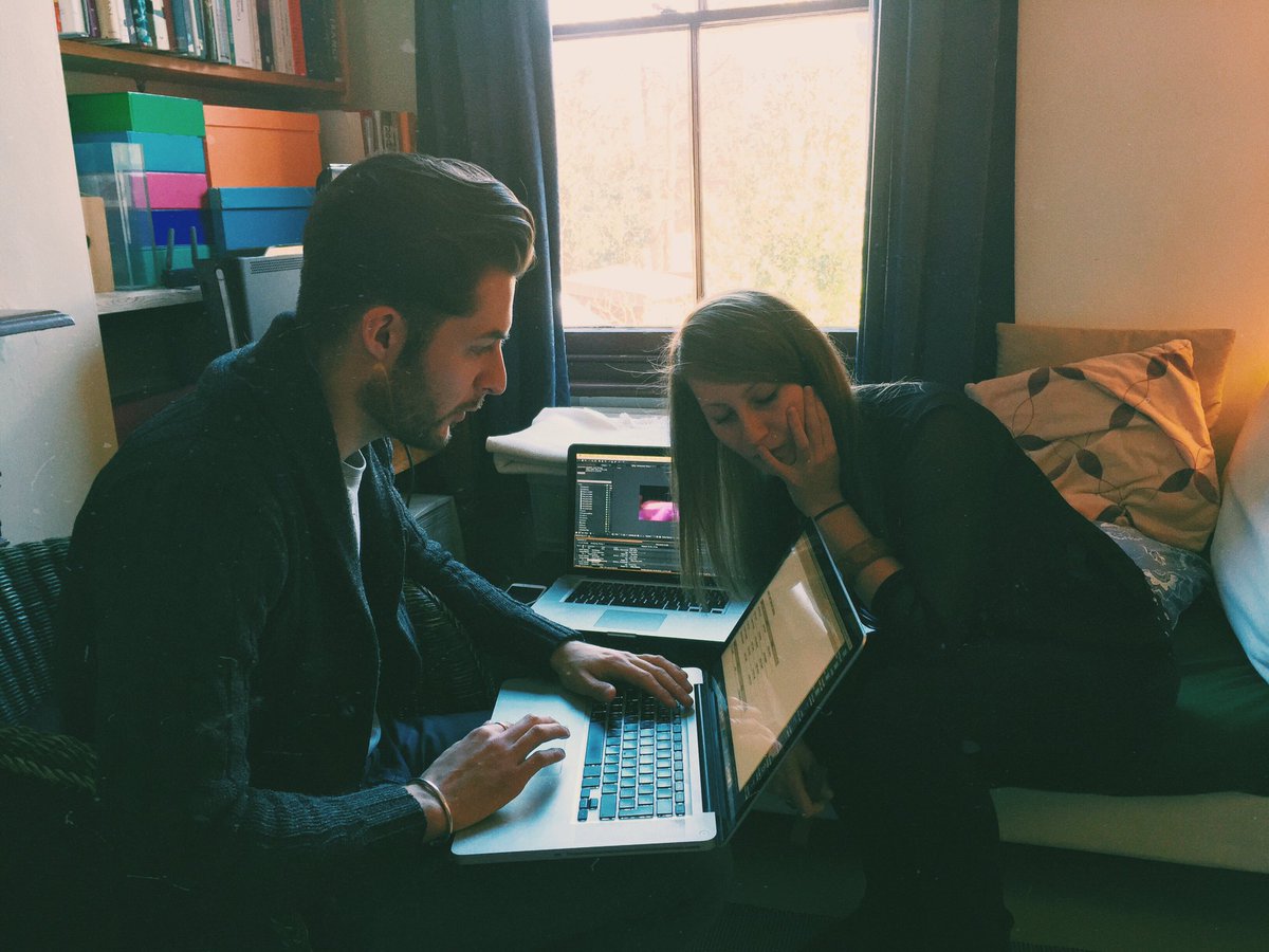 Director @SamCornish92 and 1st AD <a href="/amymae27/">Amy Greenberg</a> sorting last few bits for the shoot tonight. #MusicVideo #filmmaking