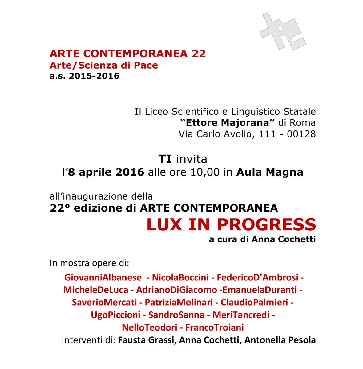 artceramic's tweet photo. Conference on #contemporary #ceramic2.0 in Rome and #art Exhibition Lux in Progress! I look forward to #CERAMIC3.0 https://t.co/XBh4SlA5Oy