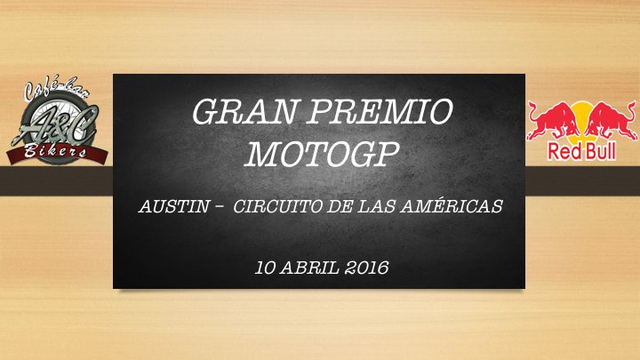 3ª Carrera del Campeonato del mundo de motociclismo. 
La emoción está en <a href="/ACBikers/">A&C Bikers Restaurante - Gastro Bar</a>