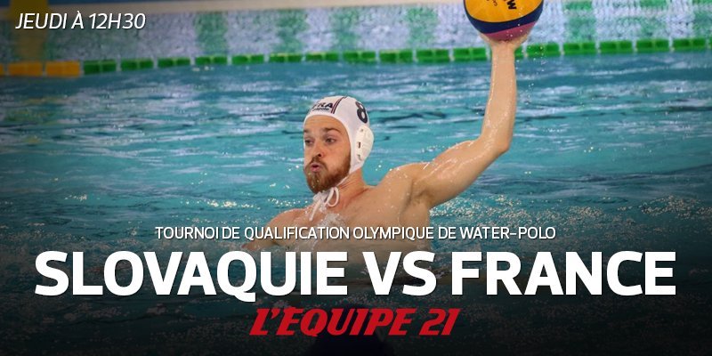 RDV demain pour Slovaquie - France (12h30) suivi de France - Canada (13h50) en direct sur <a href="/lequipe21/">L'ÉQUIPE 21</a>. #waterpolo21