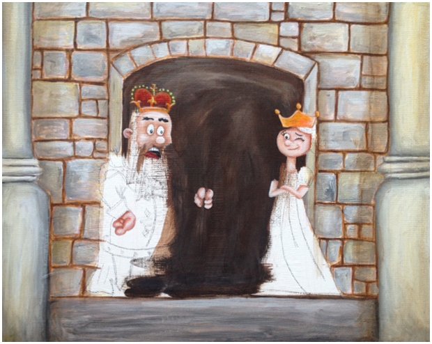 More progress on this #illustration.  The King &amp; Princess are almost complete! #Painting #Art #artwork #wip #books