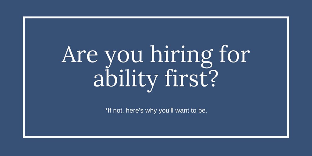 AbilityFirstLdn's tweet image. What does hiring for #AbilityFirst mean? Find out here &amp;gt; ow.ly/ZFSbj