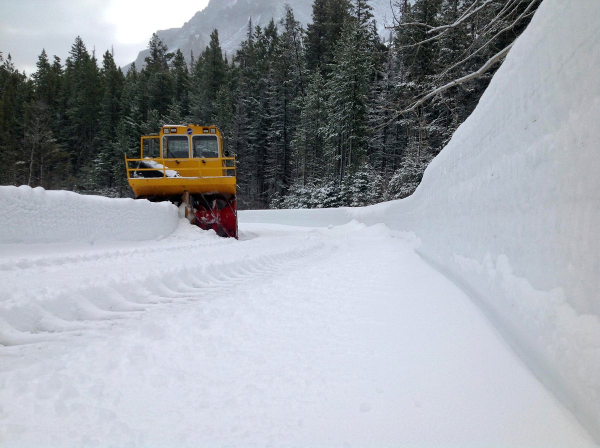 GlacierNPS's tweet photo. If it's April it must be plowing season. Yesterday in Two Medicine. (bh) https://t.co/kBx26gdlsZ