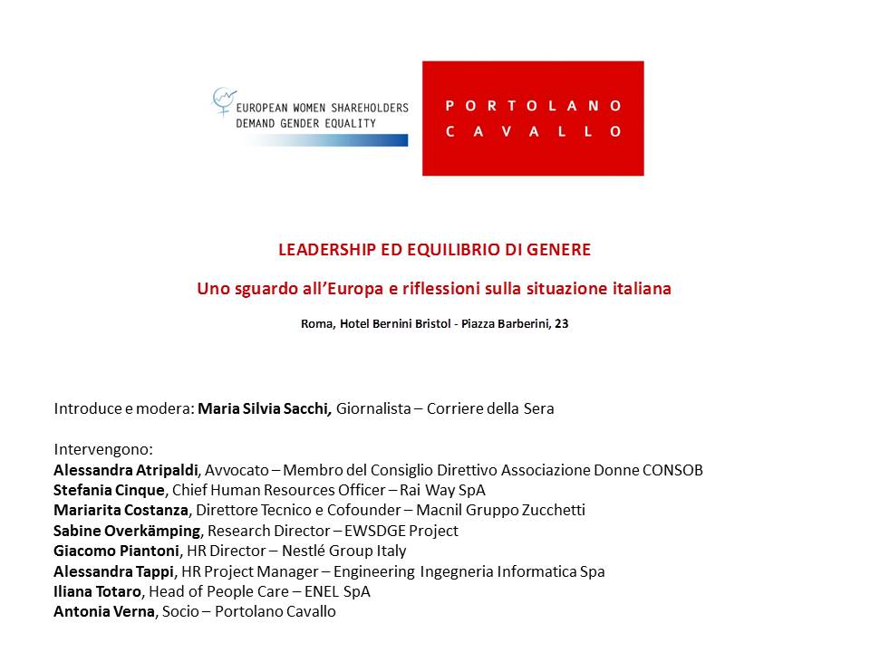 Portolano_Legal's tweet photo. #LEADERSHIP ED EQUILIBRIO DI GENERE Sguardo all’#Europa e riflessioni sull'#Italia #EWSDGE - https://t.co/8EX7eOHEFj https://t.co/FfSj1pM4yi