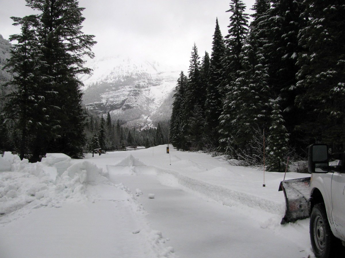 GlacierNPS's tweet photo. The plows were at Avalanche Creek, Monday and Tuesday of this week. (bh) https://t.co/6MOB9pWuyl