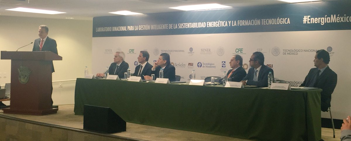 FSEnergetica's tweet photo. @SENER_mx @Conacyt_MX @CFEmx @TecdeMonterrey Presentan el Laboratorio Binacional para la Sustentabilidad Energética. https://t.co/3E2f8NJDUm
