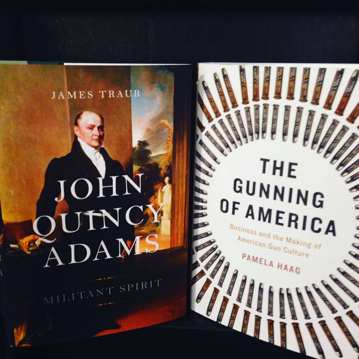 TheGDBookShop's tweet photo. New non fiction in the store. #johnquincyadams #jamestraub #thegunningofamerica #pamelahaag @BasicBooks https://t.co/a6L8Iaxl1i