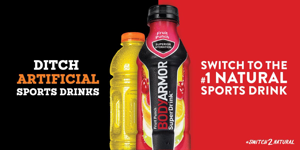Welcome to the new era of sports drinks. #Switch2Natural @drinkbodyarmor