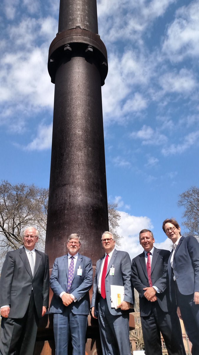 CALS_Dean's tweet photo. Admiring history of the Haber-Bosch reactor for ammonia production w/ the NC Delegation at @BASF  #QualityPartners https://t.co/lLxrWz1ztO
