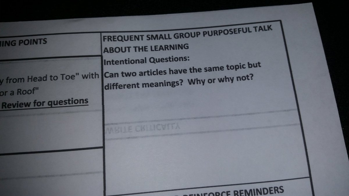 Level up: Intentional Question from my Fundamental 5 lesson plan to pique curiosity and engage.  #CISDGameOn