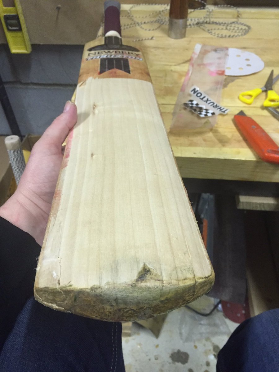 The_BatDoctor's tweet photo. Got some @Newbery_Cricket bats in for surgery https://t.co/M2jo9igfMP
