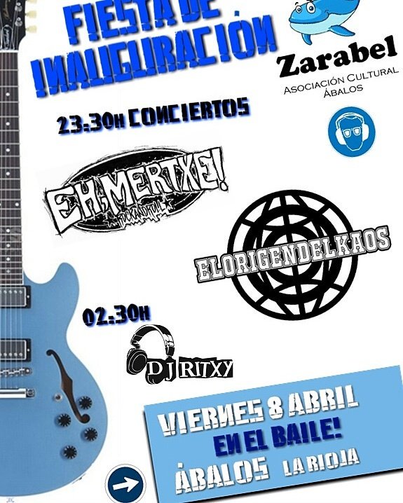 DespuntaRock's tweet photo. Un placer anunciar rock en Ábalos! Este viernes, @ElOrigenDelKaos y #EH,Mertxe. Animense copon! https://t.co/wmd04OALZ0