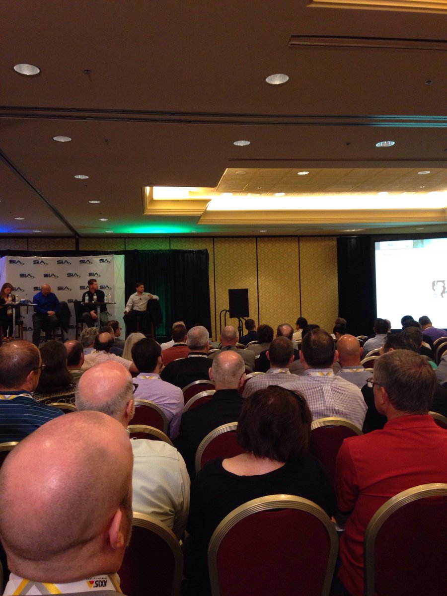 SDMmagazine's tweet image. A good turnout for ISC keynote speakers from Paramount Studios. #ISCwest #ISCW16