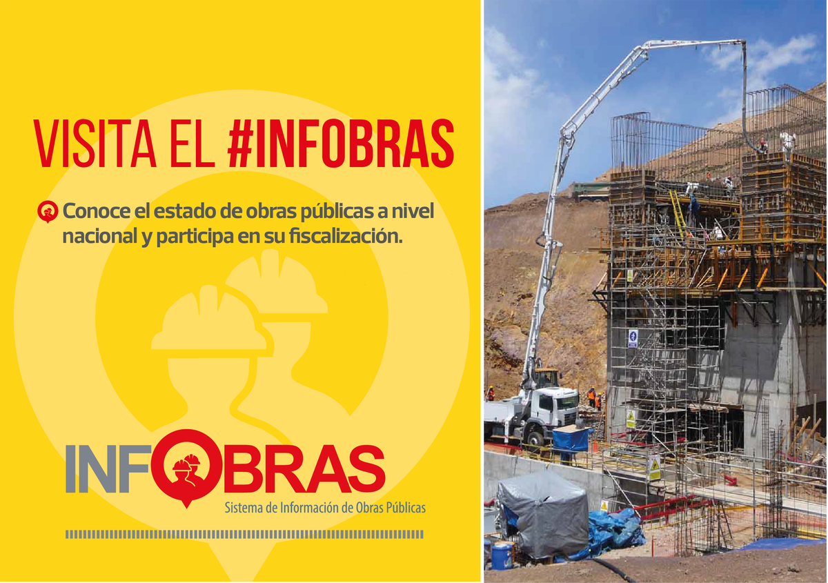 ContraloriaPeru's tweet photo. Supervisa las obras públicas que se ejecutan en tu localidad. Ingresa a #INFOBRAS > https://t.co/cyZ6WhxGUY https://t.co/BJ5tGaDPwq